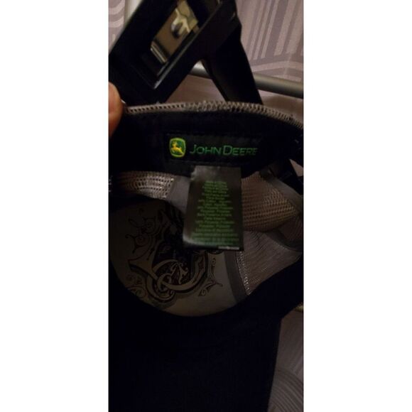 John Deere Grey  Black Snapback Hat‎ Deere Country Baseball Cap - Picture 5 of 6